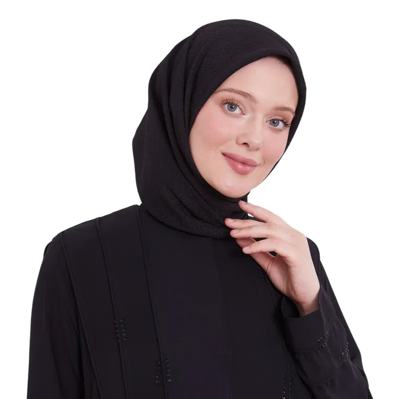 Black Embellished Diamond Abaya