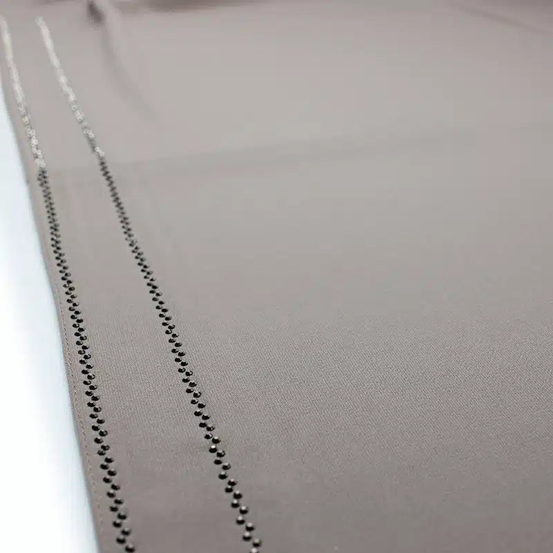 Beaded Smoke Grey Medina Silk Hijab