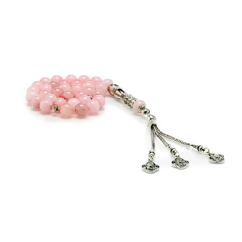 Flamingo Pink Marble 33 Beaded Tasbih