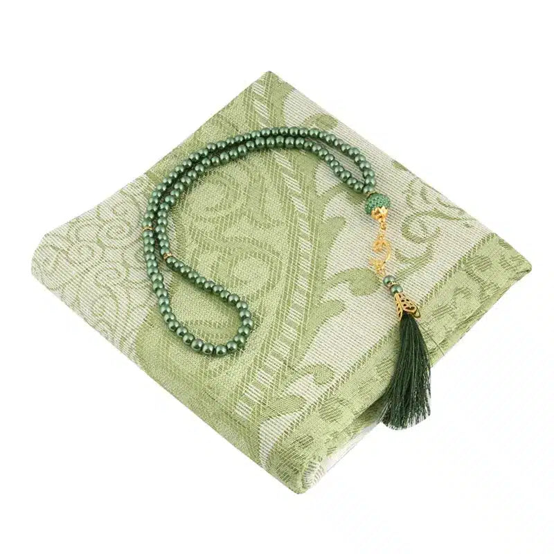 Green Muslim Prayer Gift Set