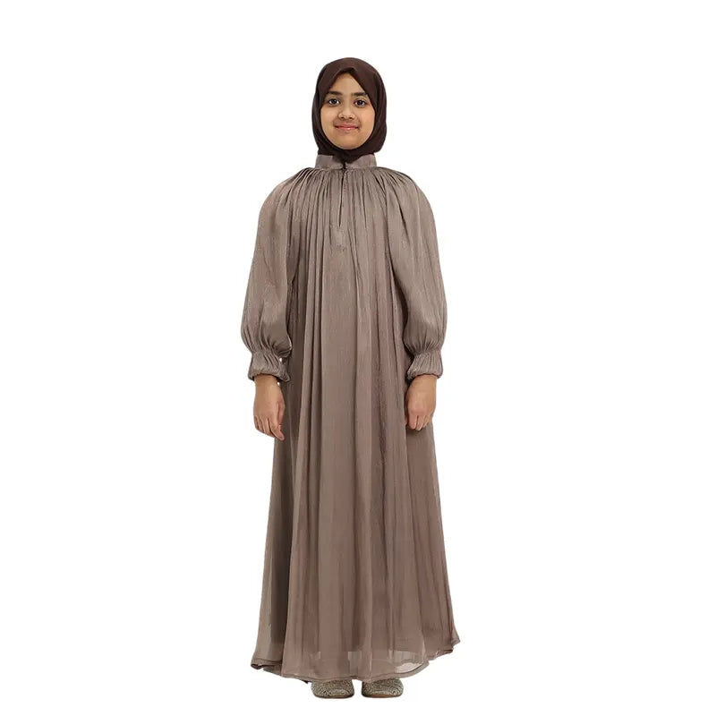 Mocha Girls Organza Abaya