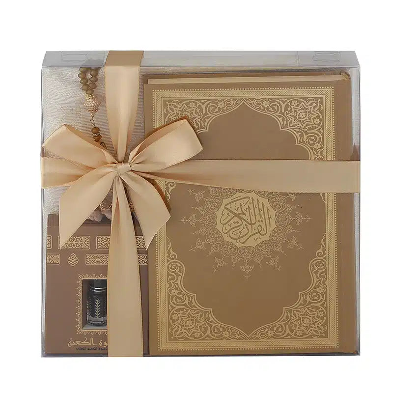 Gold Quran and Attar Gift Set