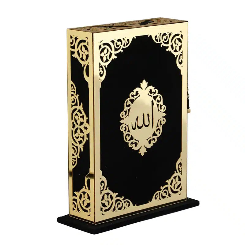 Black and Gold Quran Cover Set