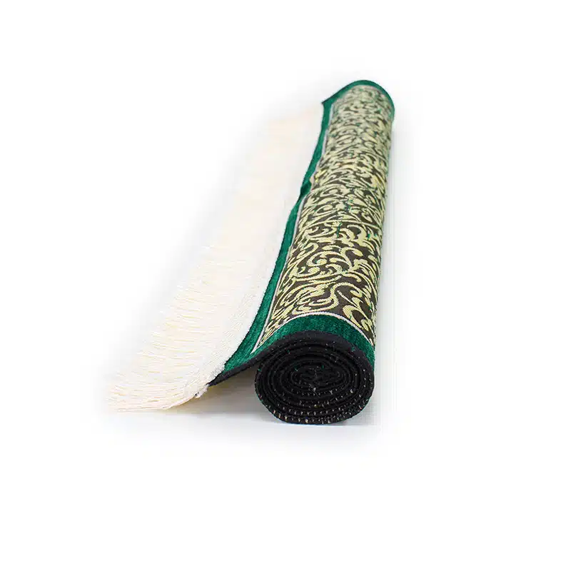 Detailed Green Light Weight Prayer Mat for Kids
