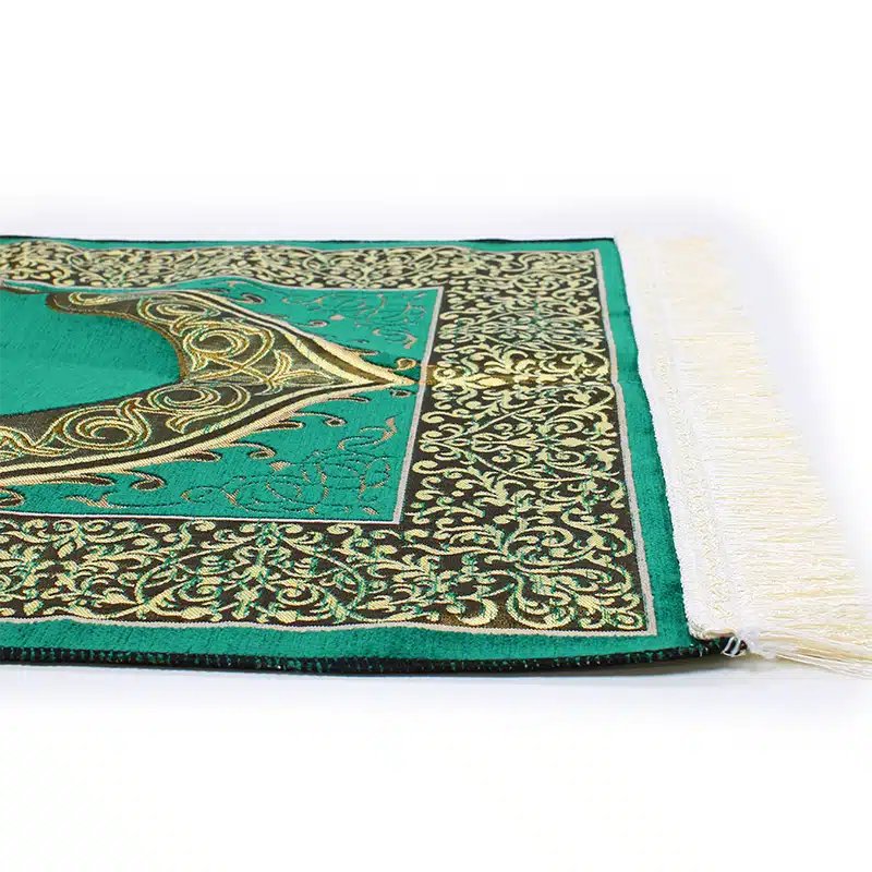 Detailed Green Light Weight Prayer Mat for Kids