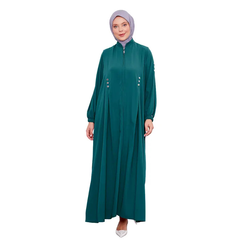 Dark Green Exclusive Zipped Abaya