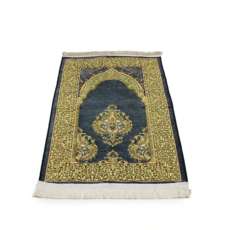 Kids Grey Detailed Light Weight Prayer Mat