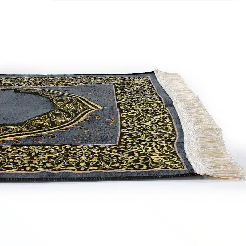Kids Grey Detailed Light Weight Prayer Mat