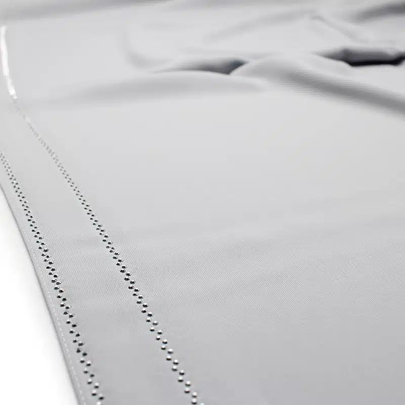 Beaded Medina Light Grey Silk Hijab