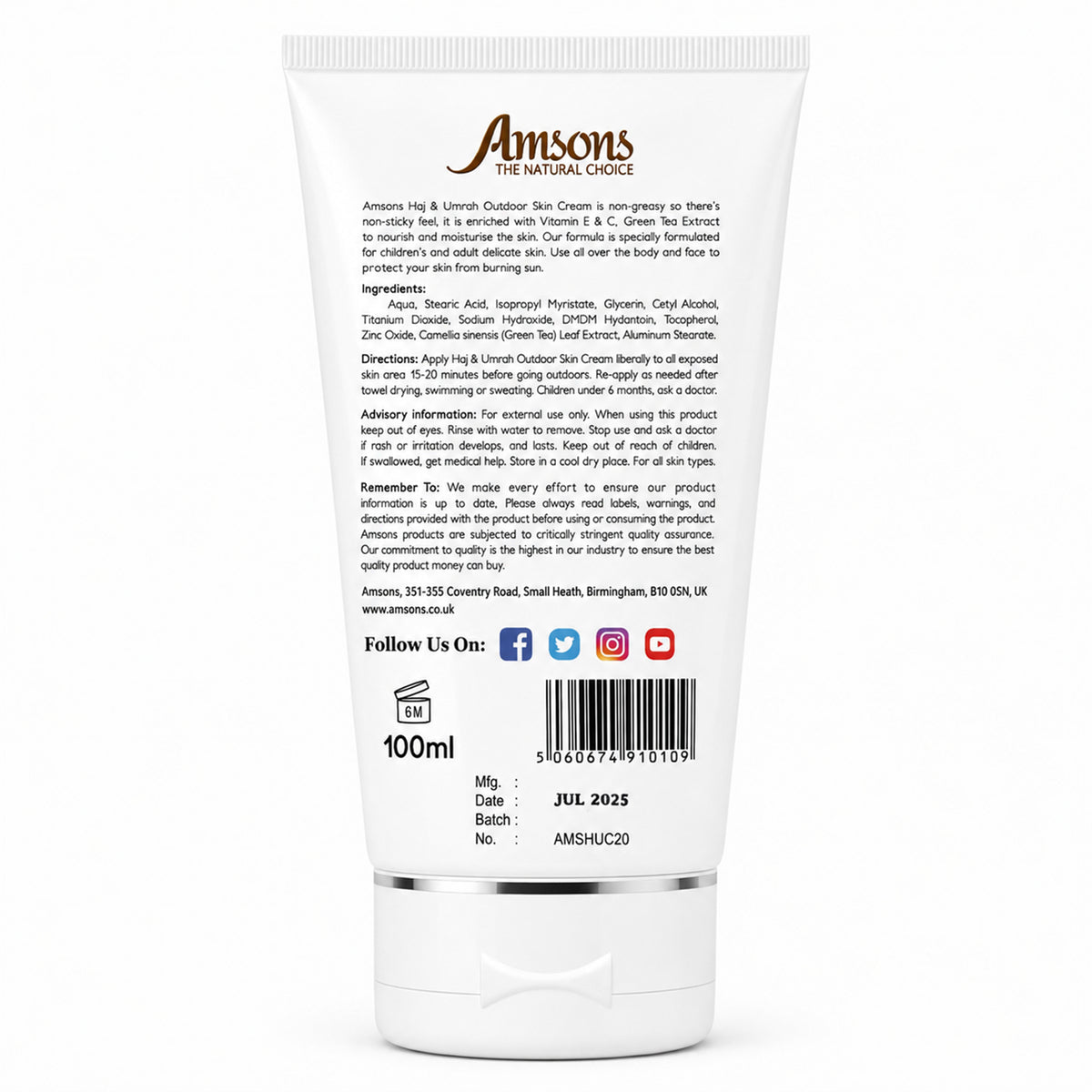Hajj & Umrah Outdoor Skin Cream 100ml