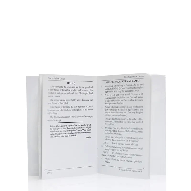How To Perform Umrah Book