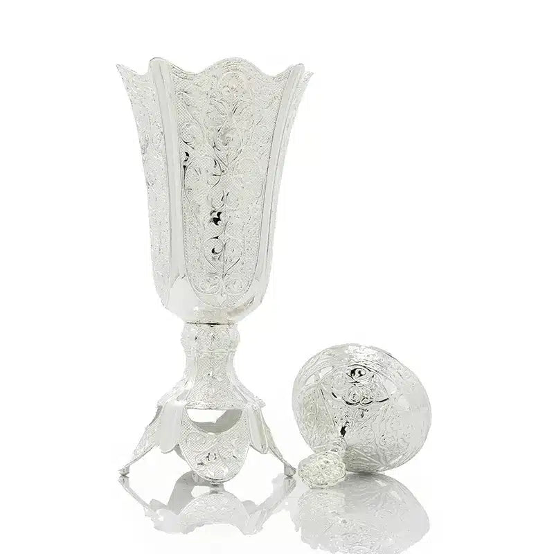 Large Silver Bukhoor Burner AM00866