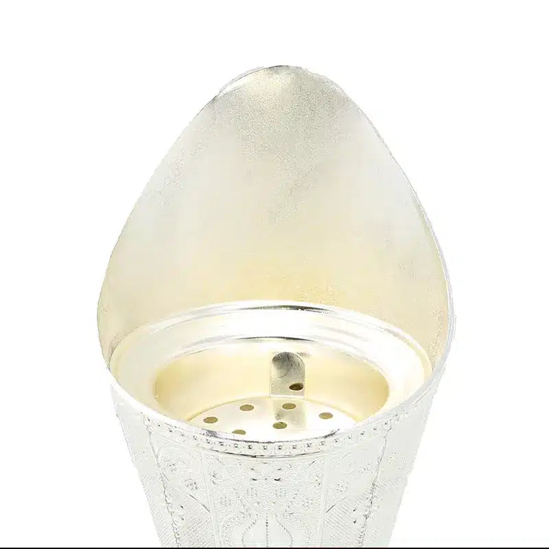 Curved Silver Bukhoor Burner AM00864S