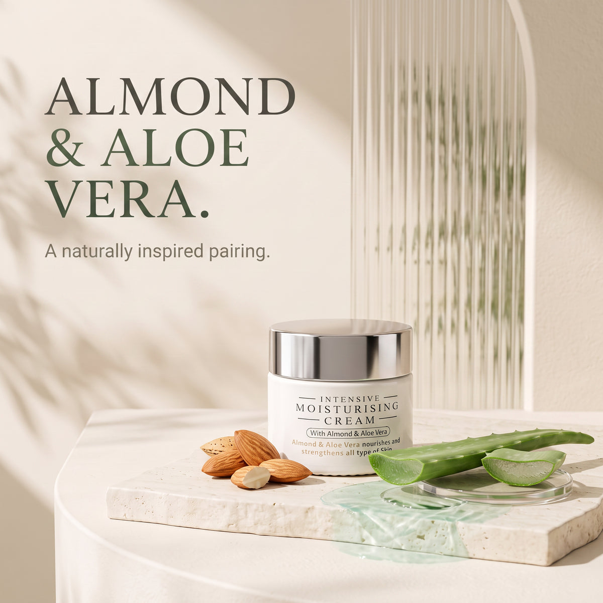 Intensive Moisturising Cream with Almond and Aloe Vera 50g