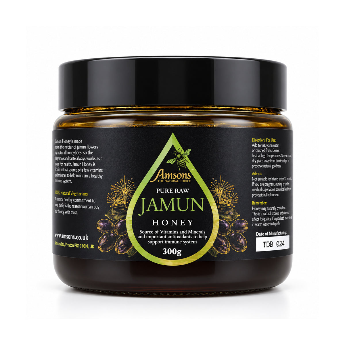 Pure Raw Jamun Honey 300g