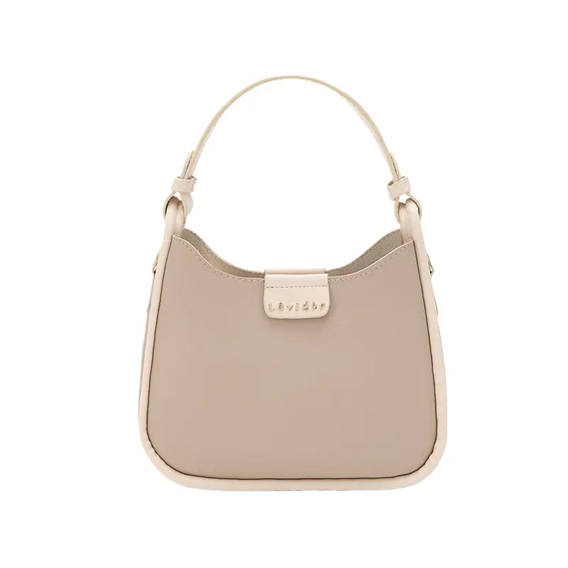 Women's Latte Opulent Two Tone Leather Hand Bag