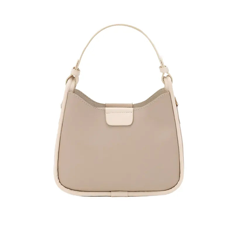 Women's Latte Opulent Two Tone Leather Hand Bag