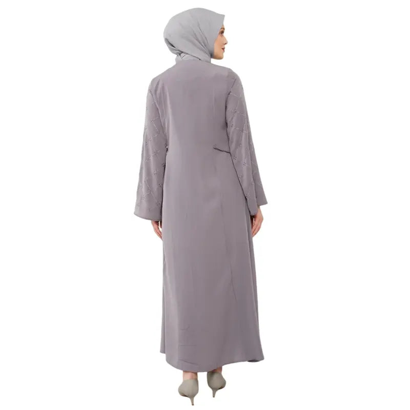 Fatima Zip Lilac Abaya