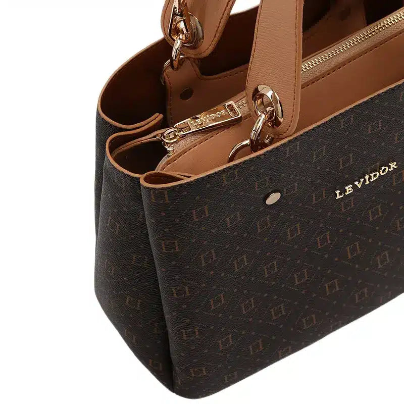 Women's Dark Brown Shoulder Designer Hand Bag Ref 93007