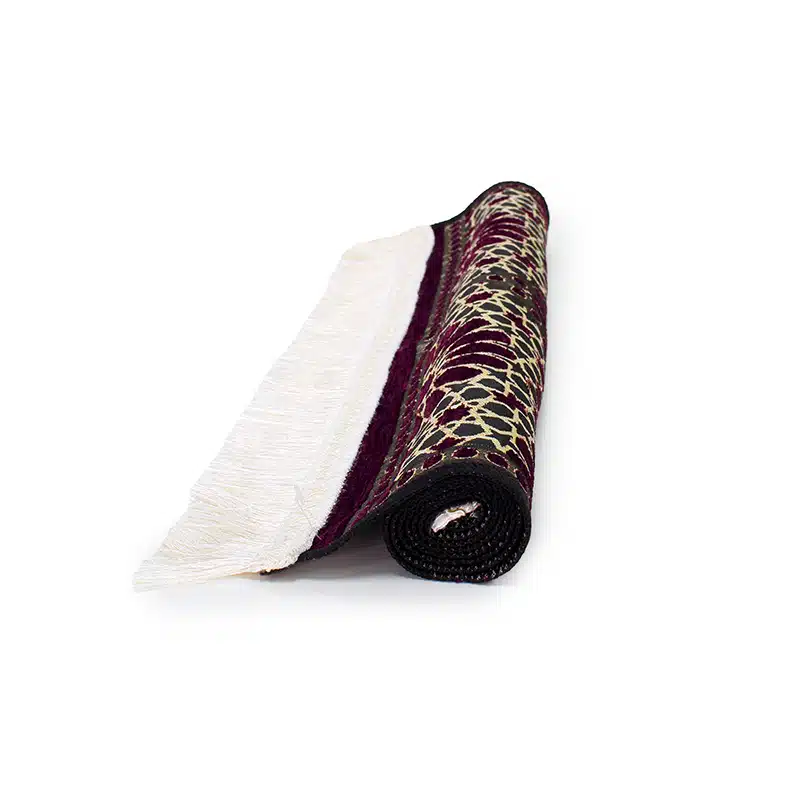Detailed Maroon Light Weight Prayer Mat for Kids