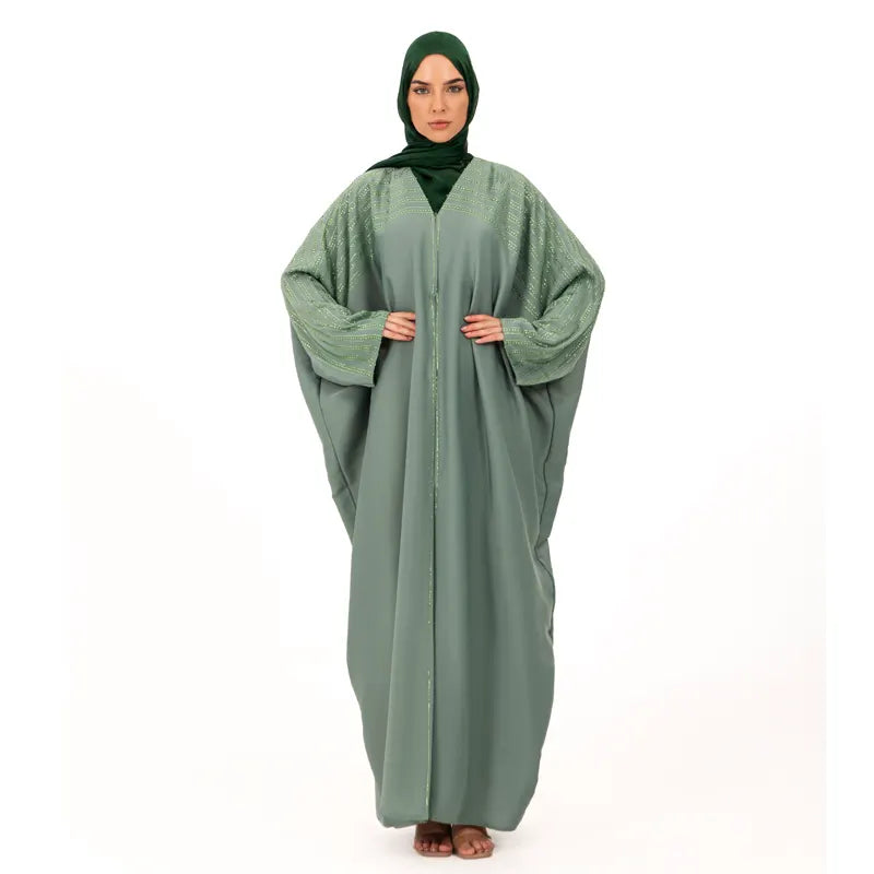 Mint Mira Luxury Batwing Abaya