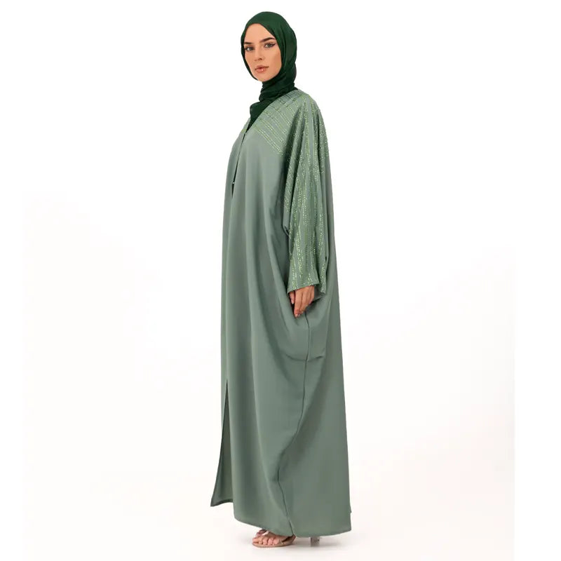 Mint Mira Luxury Batwing Abaya
