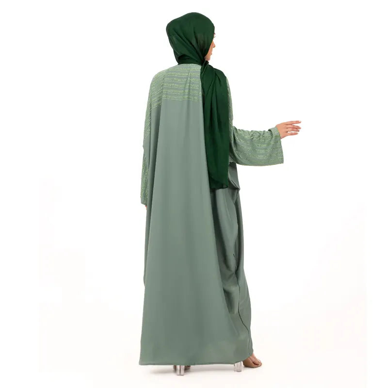 Mint Mira Luxury Batwing Abaya