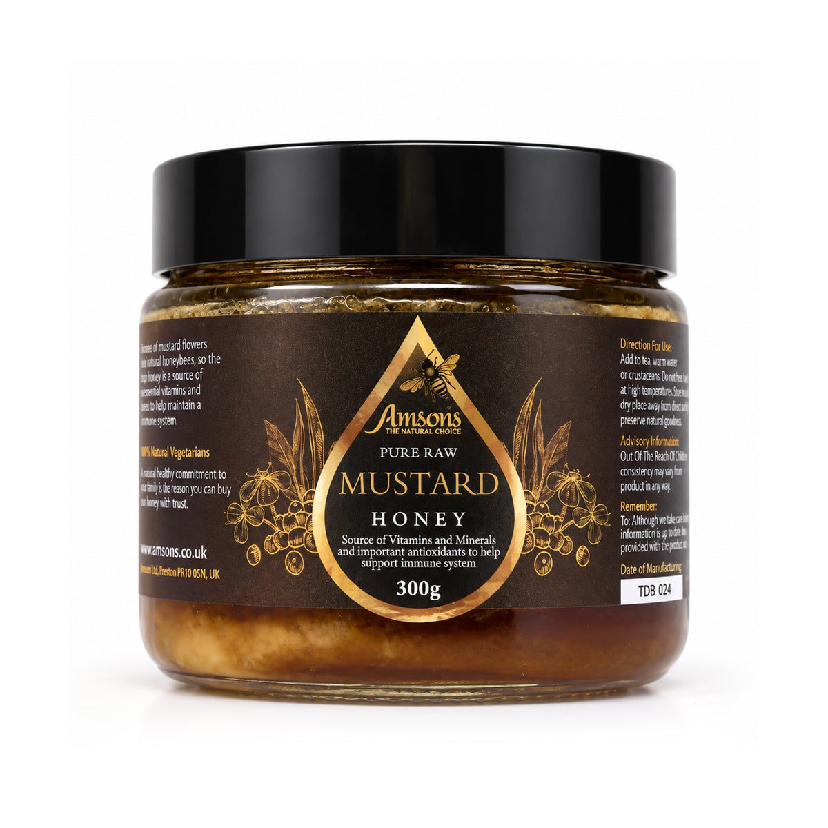 Pure Raw Mustard Honey 300g