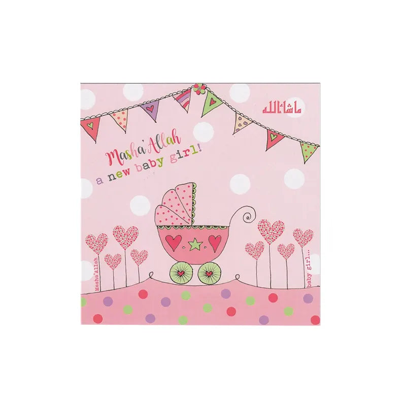 New Baby Born Girl Card