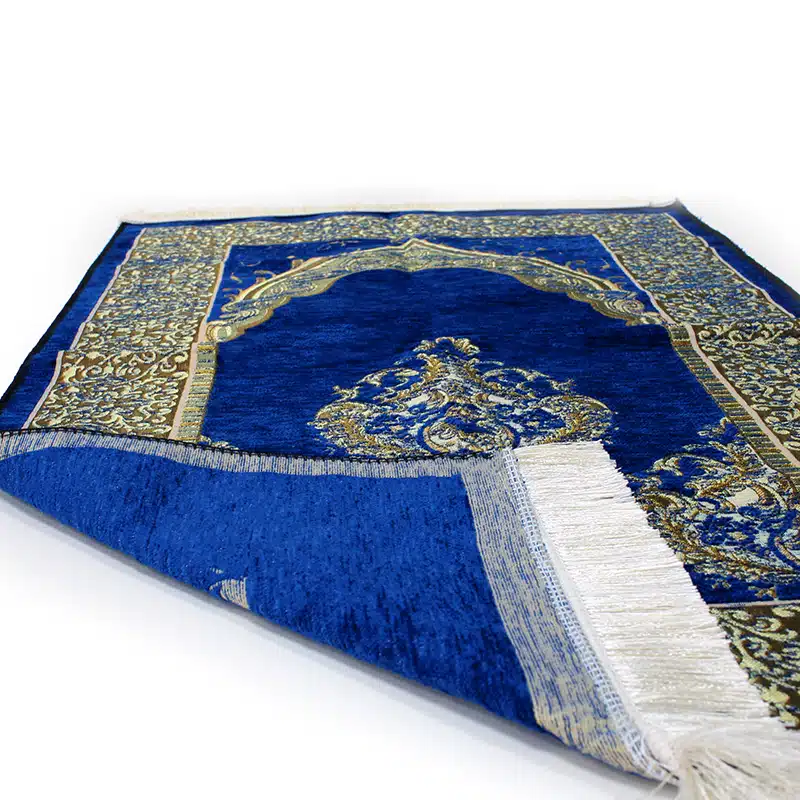 Detailed Navy Light Weight Prayer Mat for Kids