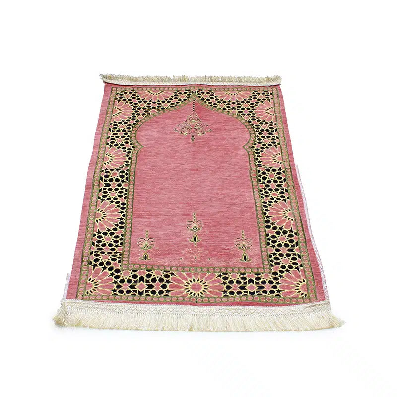 Detailed Pink Light Weight Prayer Mat for Kids