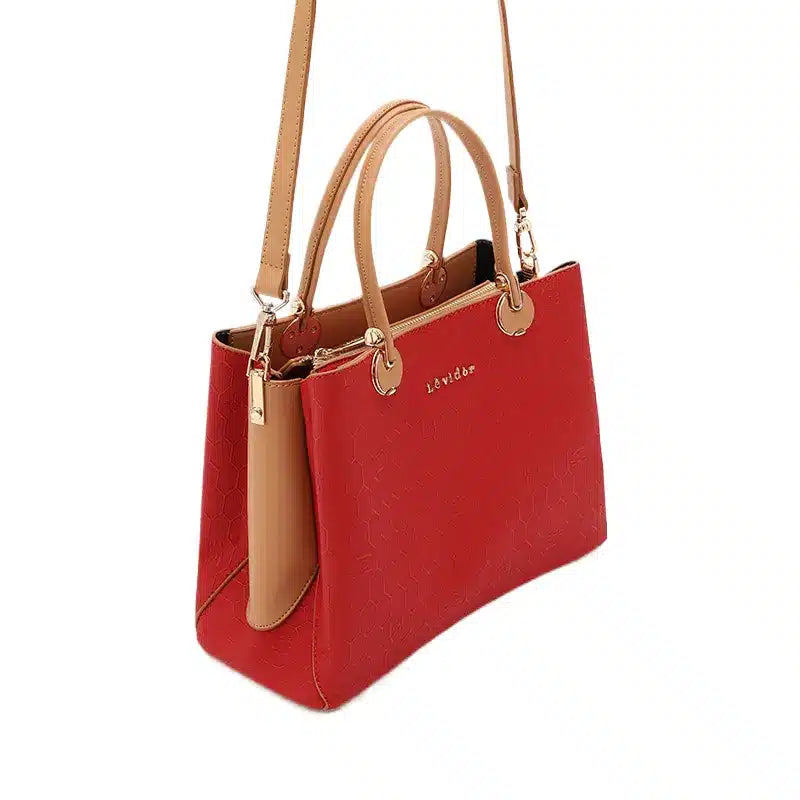 Women's Red Medium Top Handle Tote Bag Ref 930013