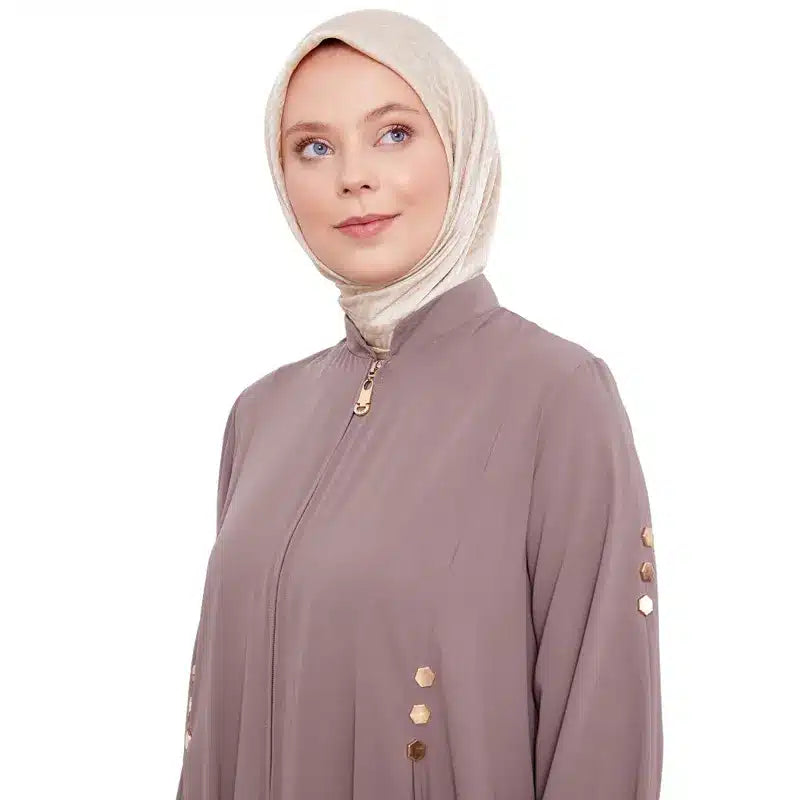 Rose Pink Exclusive Zipped Abaya