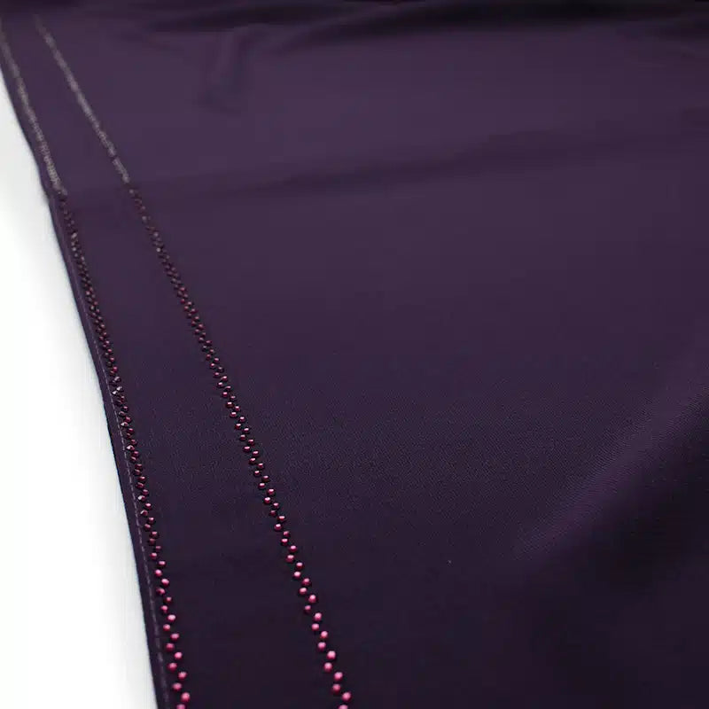 Beaded Medina Dark Purple Silk Hijab
