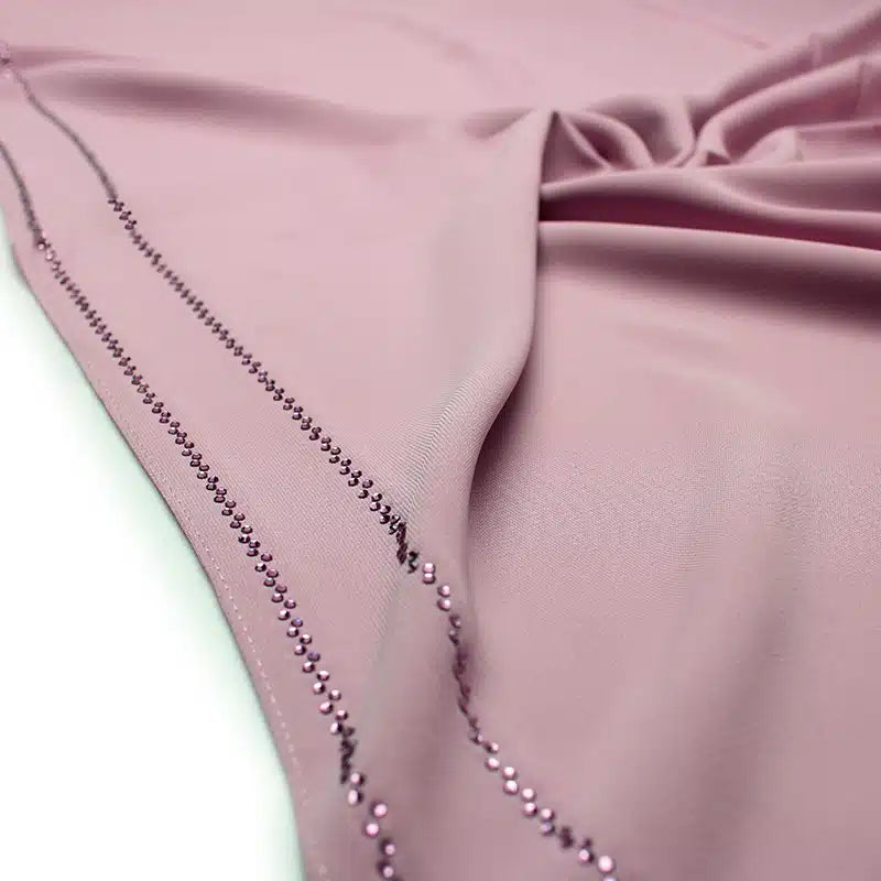 Beaded Medina Salmon Silk Hijab