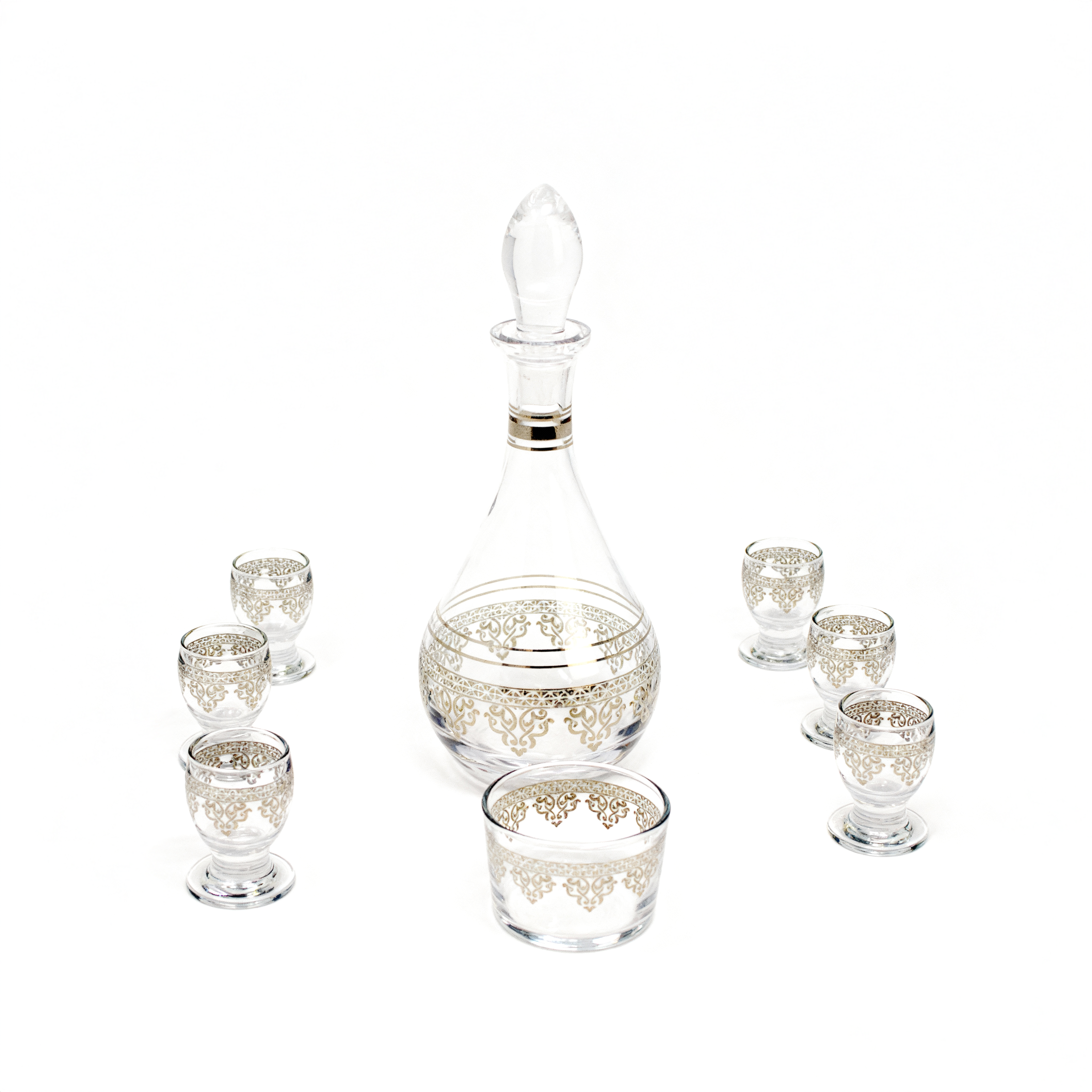 Elegant Silver Pattern Zamzam Set – 8 Piece 7957