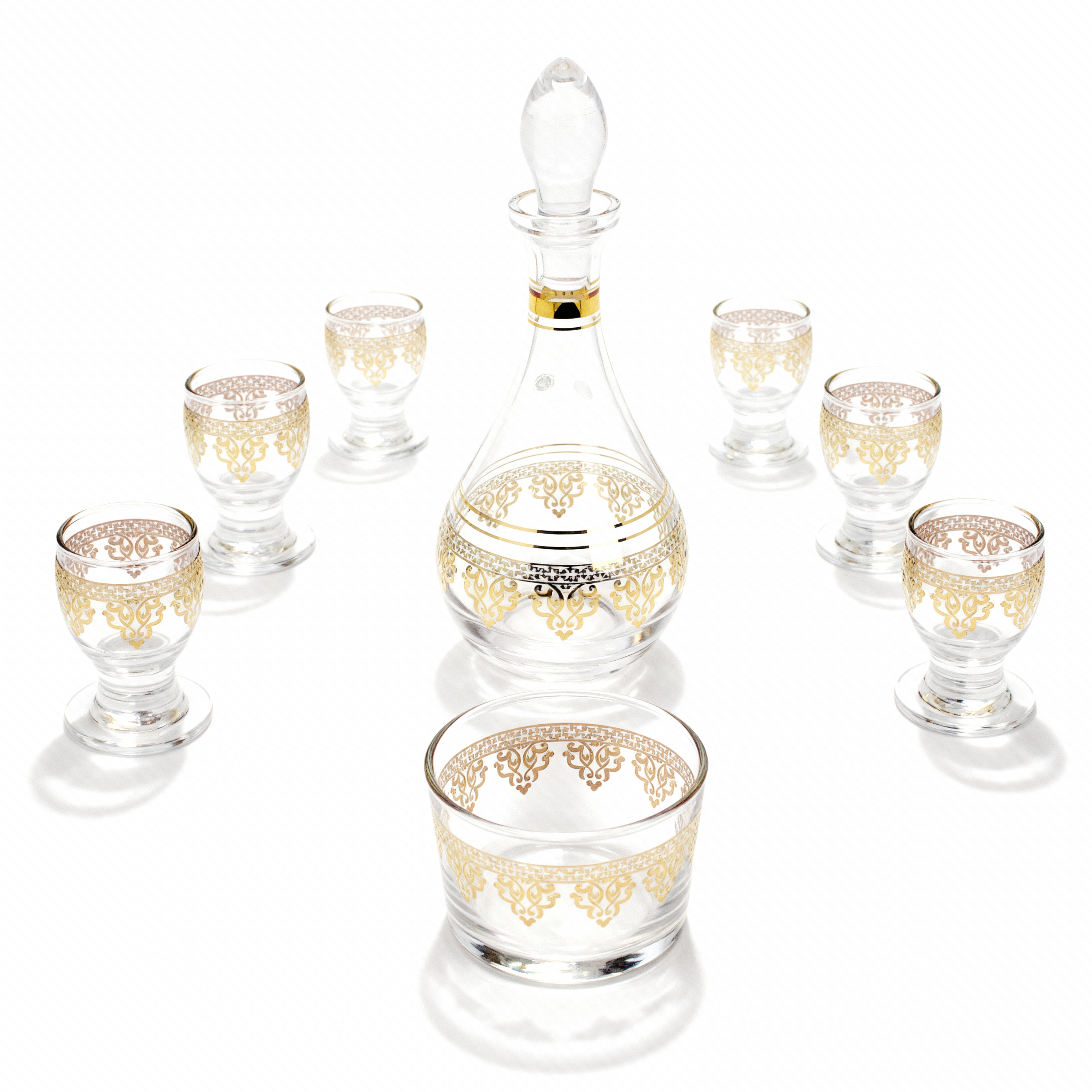 8 Piece Royal Gold Pattern Zamzam Set 7956
