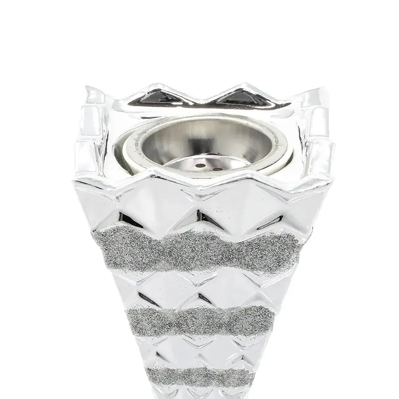 Small Silver Bukhoor Burner Edged AM00852S