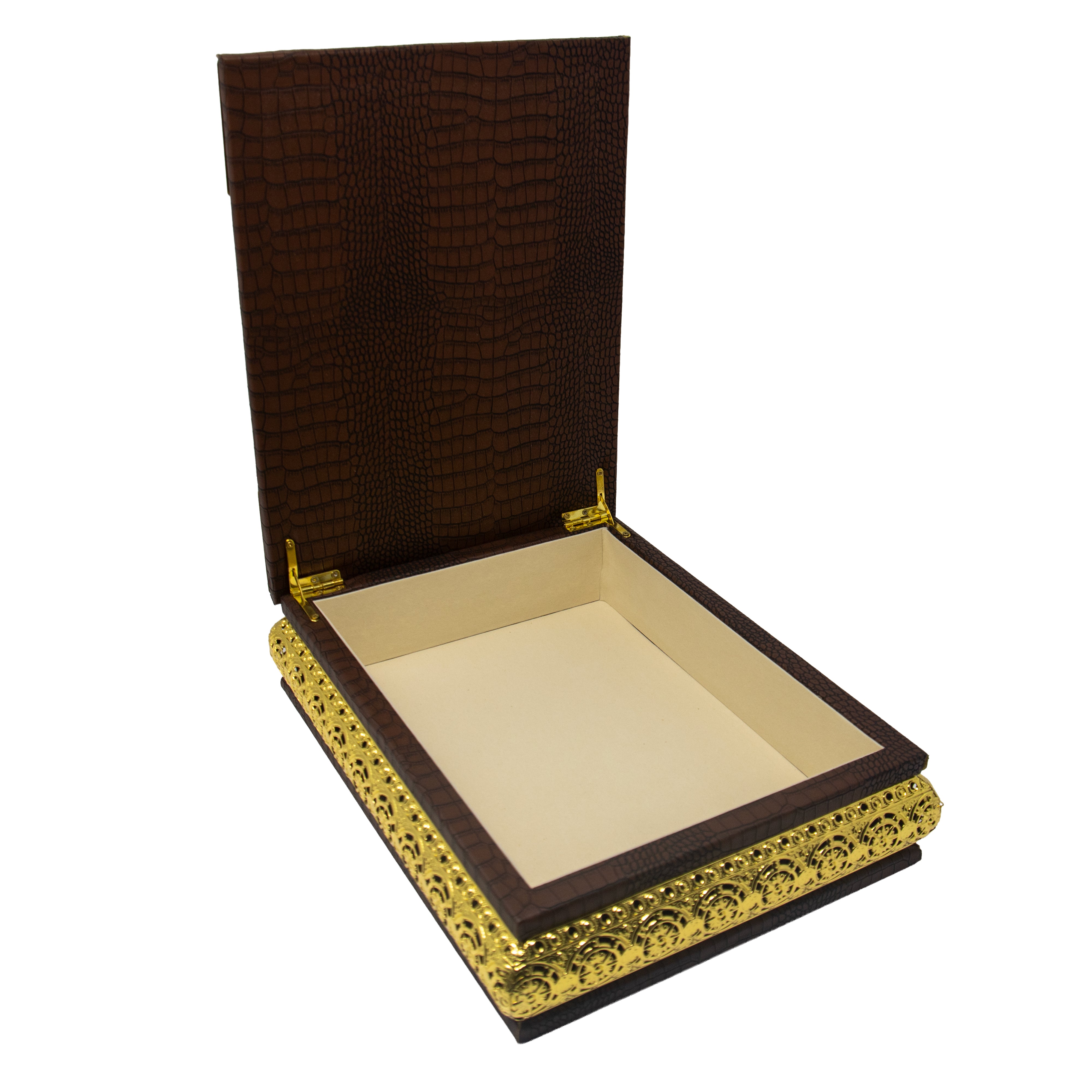 Empty Refind Quran Cover Gold & Brown