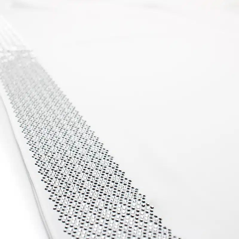 Detail Beaded Madinah Pearl White Chiffon Hijab