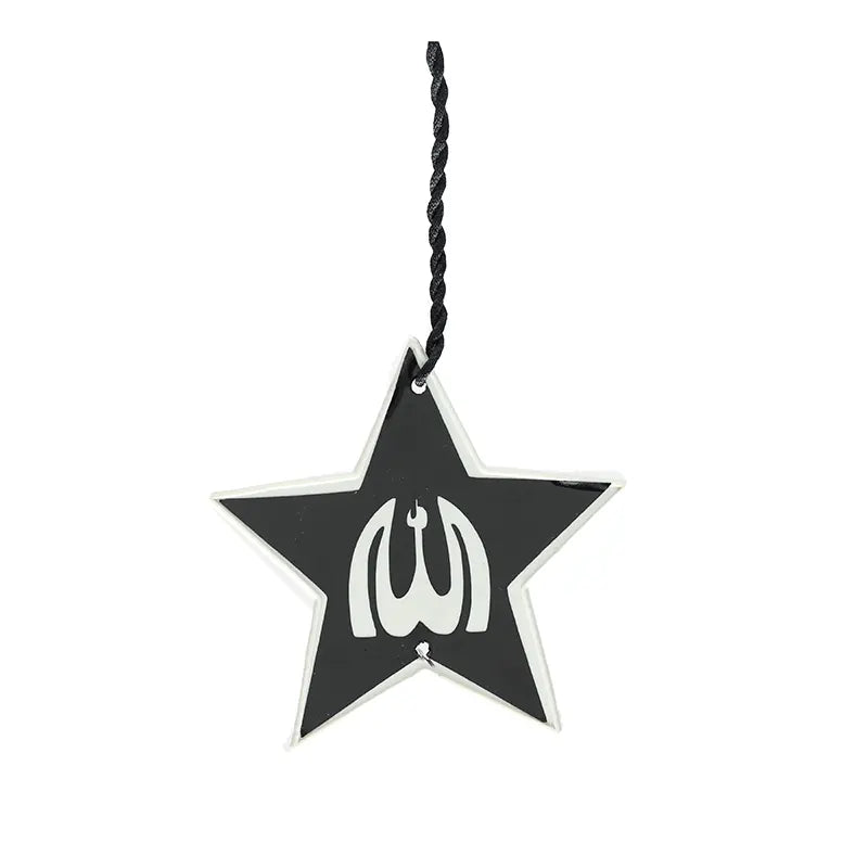 Allah Star Car Hanger - Black
