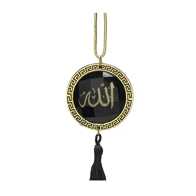 Allah Medallion Car Hanger - Black