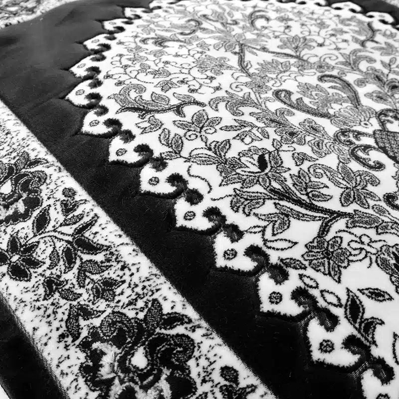 Memory Foam Padded Prayer Mat Black And White