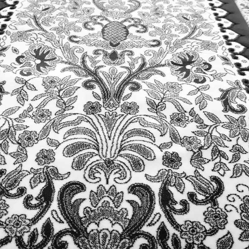 Memory Foam Padded Prayer Mat Black And White
