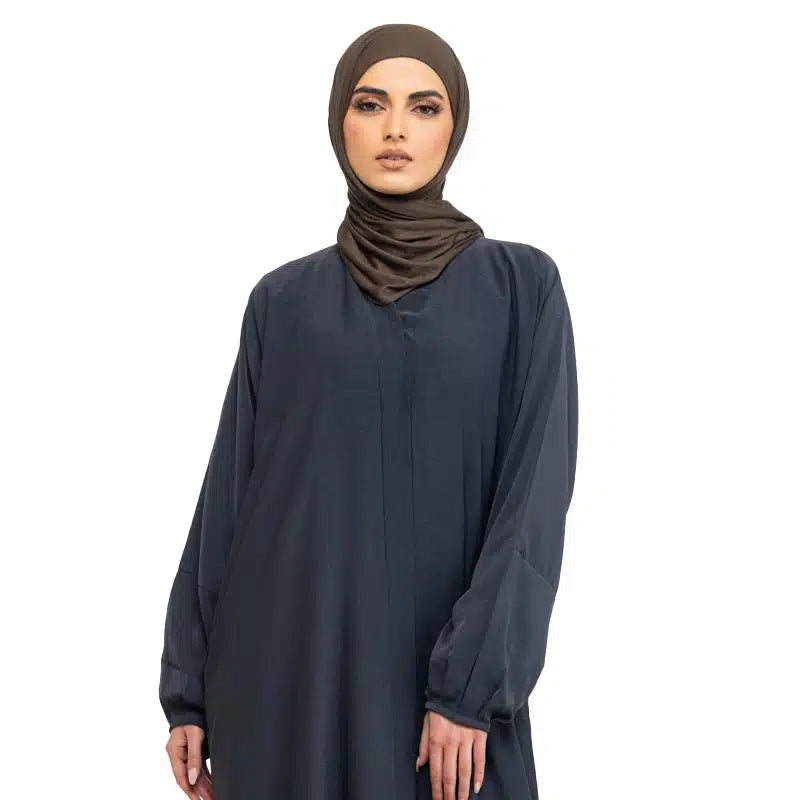 Maryam Button Grey Abaya