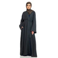 Amani Belted Dark Grey Abaya