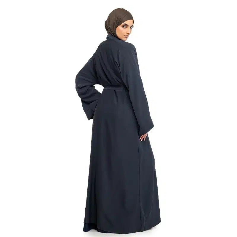 Amani Belted Navy Abaya