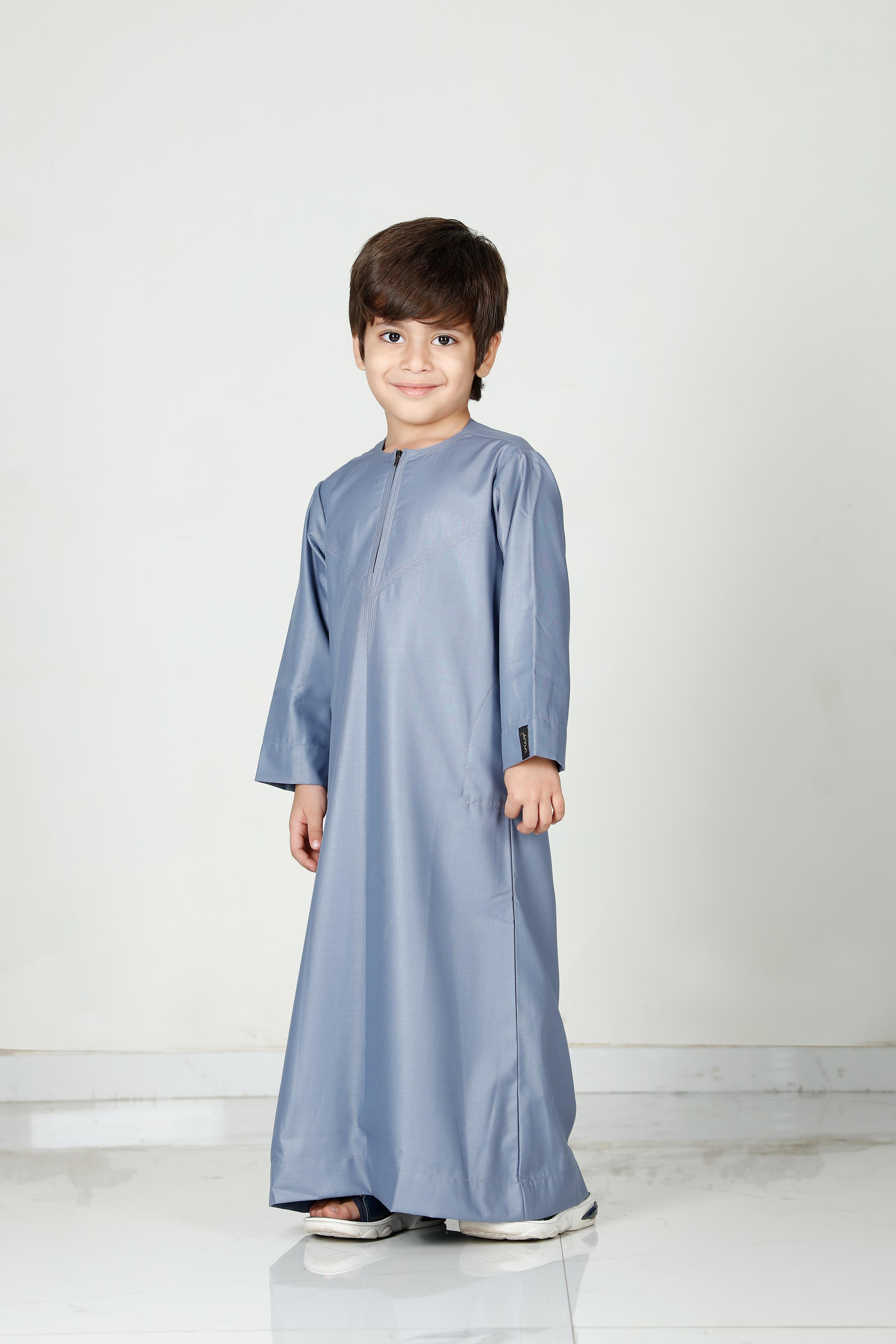 Kids Omani Thobe Steel 101 Col 27