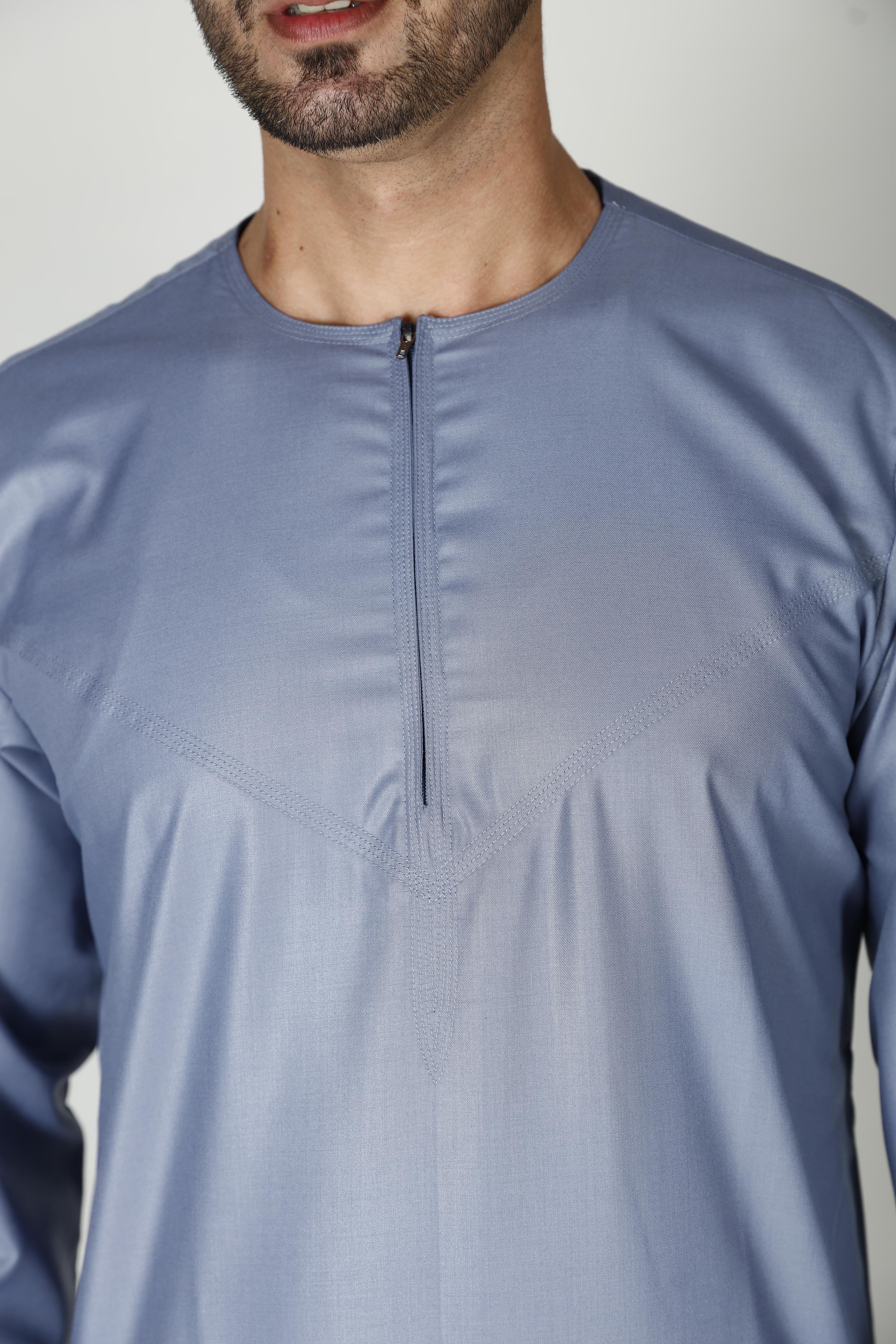 Mens Omani Thobe Steel 101 Col 27