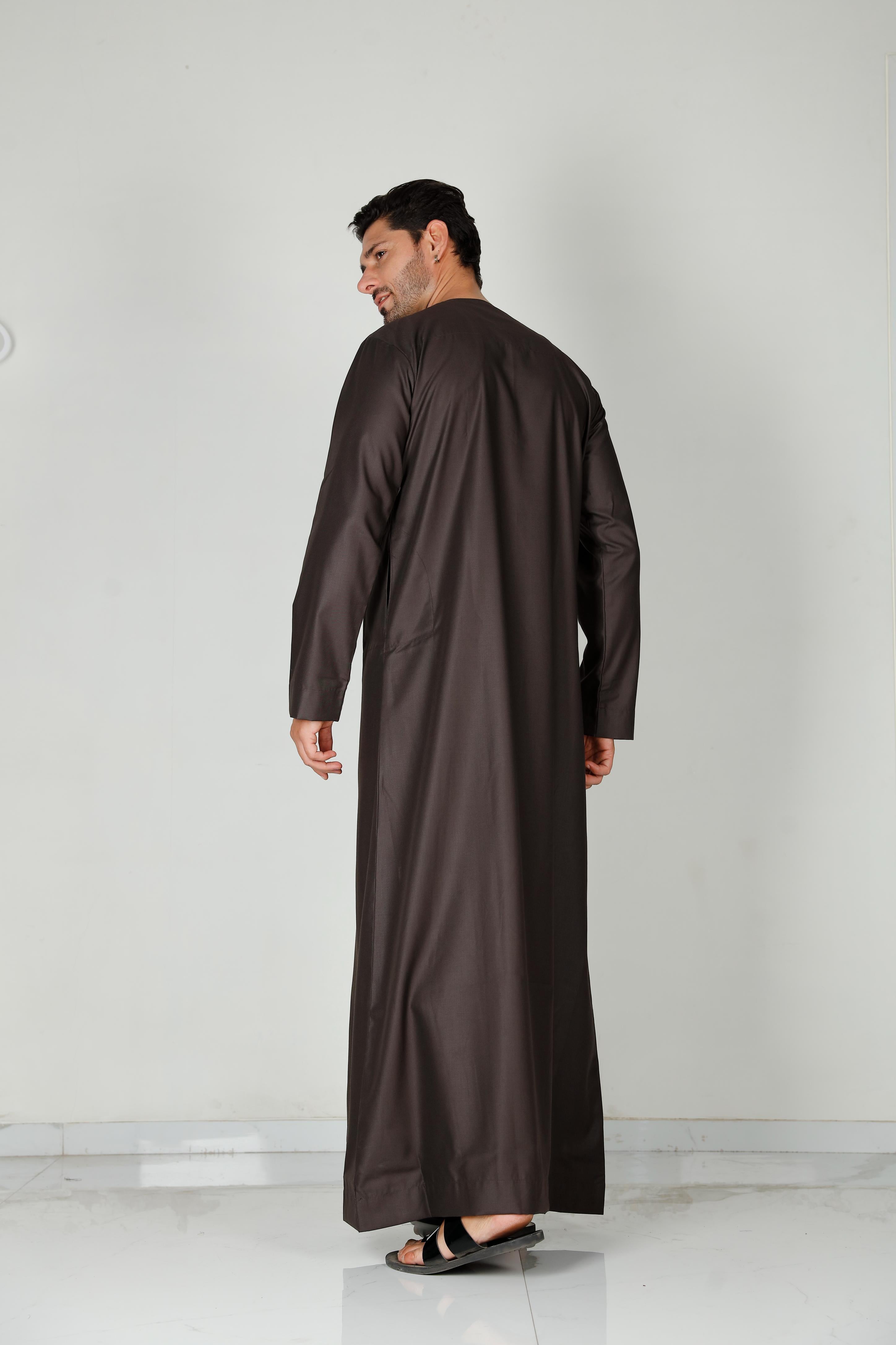 Mens Omani Thobe Brown 101 Col 32
